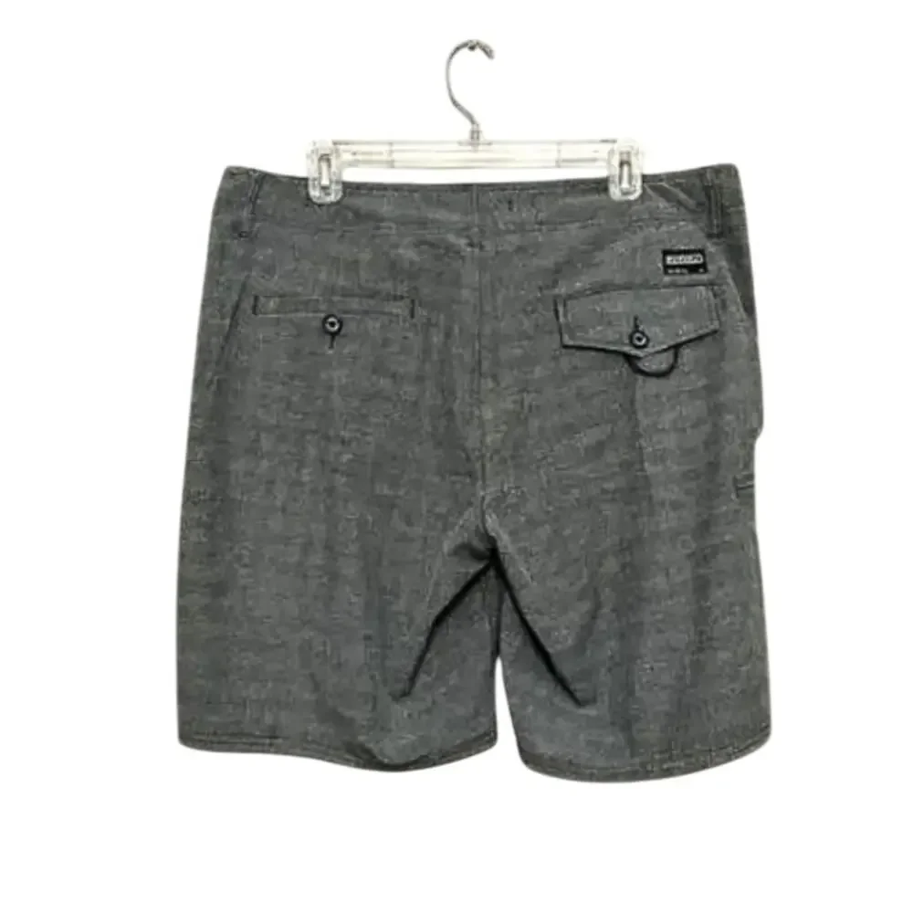 Ezekiel Runaway Versa Hybrid Board Shorts Functional Pockets Gray Men's 36 NWOT